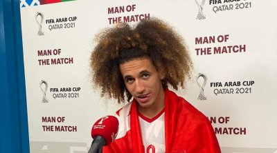 حنبعل المجبري رجل مباراة تونس و مصر 