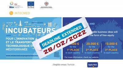 Projet INTECMED Tunisie : Report de la date de soumission des candidatures pour l’Appel à Projets Innovants 