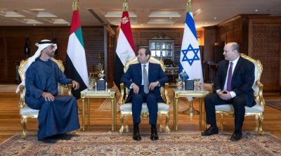 تداعيات الحرب في أوكرانيا محور لقاء بين السيسي و نفتالي و محمد بن زايد