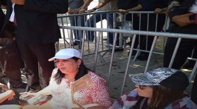 عبير موسي تدخل في اعتصام أمام مقر الهيئة الفرعية للانتخابات تونس 1