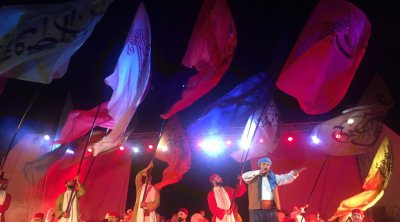 Ziara de Sami Lajmi au théâtre antique de Carthage , le 4 Aout 