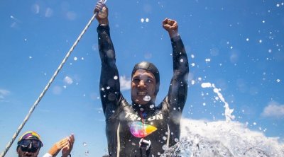 Walid Boudhiaf champion du monde d'apnée 