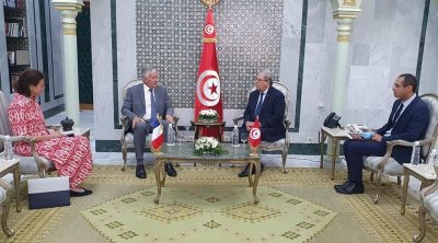 عثمان الجرندي يعرض على سفير فرنسا القانون الانتخابي و المحكمة الدستورية 