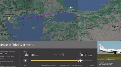 طائرة الخطوط التونسية تهبط إضطراريا في اليونان بسبب سلوك عنيف لأحد الركاب
