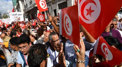 إصابات في صفوف أنصار الحزب الدستوري الحر في مظاهرة بتونس العاصمة