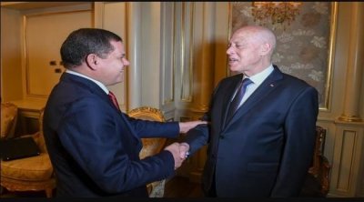 عبد الحميد الدبيبة في زيارة لتونس 