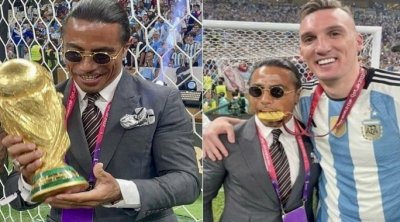 الفيفا يفتح تحقيقا بعد انتهاك الشيف نصرت القواعد ولمس كأس العالم