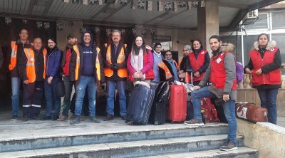 بالصور ... فريق الإغاثة التونسي يغادر سوريا بإتجاه تونس