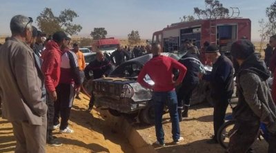 قفصة : حادث مرور يخلف حالتي وفاة و أربعة جرحى (صور)