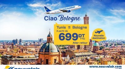 Nouvelair desservira à partir du 17 septembre prochain, la ville italienne de Bologne