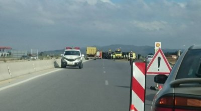 انقلاب شاحنة في الطريق السيارة تونس-الحمامات