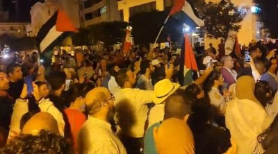 احتجاجات ليلية في تونس تنديدا بمجزرة مخيم جباليا