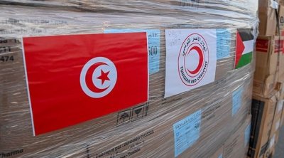 إرسال ثاني شحنة مساعدات تونسية لغـ.ـزة تحمل 13 طنا من الأدوية و المستلزمات الطبية