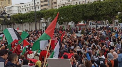 تونس : مسيرة للمطالبة بوقف العدوان على غزة 