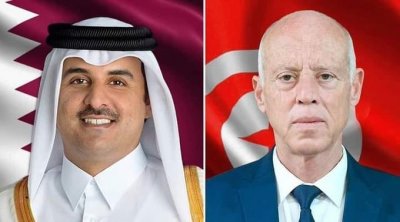 قيس سعيّد وأمير قطر يتبادلان التهاني 