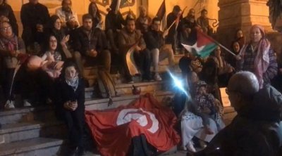 تونس : تحرك احتجاجي تضامنًا مع الشعب الفلسطيني في أول أيام رمضان