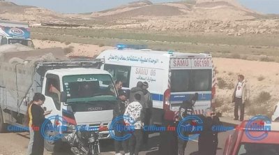 تالة : 4 قتلى و إصابة 7 أخرين في حادث مرور أليم 