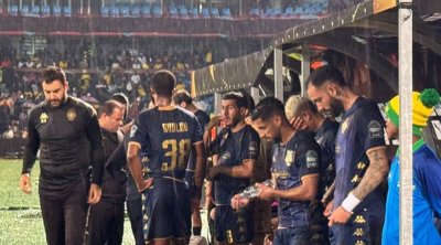 إيقاف مباراة الترجي وصن داونز بسبب الأمطار الغزيرة