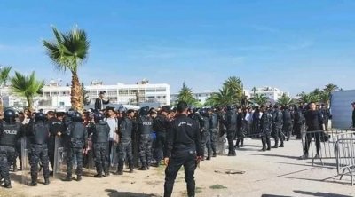 مناوشات بين الأمن و جماهير الترجي في المنزه 