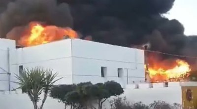 حريق في مقهى بالبحيرة 1