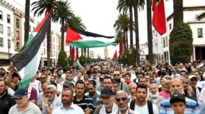 آلاف المغاربة يتظاهرون في عدة مدن رفضا للتجويع الإسرائيلي بغزة