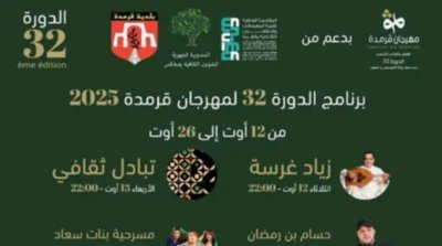 صفاقس : 12 عرضا فنيا سيؤثث الدورة الـ32 لمهرجان قرمدة 