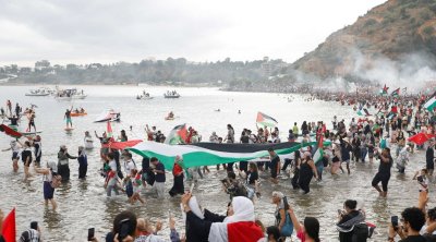 سيدي بوسعيد : آلاف التونسيين يودّعون أسطول الصمود (صور)