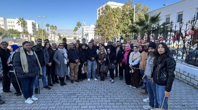 الصحفيون التونيسون يطالبون بإطلاق سراح شذى الحاج مبارك