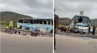 باجة : وفاة رضيع وإصابة 50 راكبًا في انقلاب حافلة سياحية