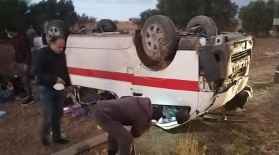 صفاقس: وفاة شخص وإصابة 8 آخرين في انقلاب 'لواج' (صور)