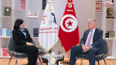 عبير موسي تلتقي سفير فرنسا بتونس