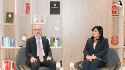 تفاصيل لقاء عبير موسي بسفير ايطاليا بتونس 