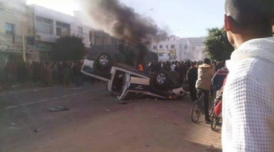 تطاوين: حرق مركزي أمن والجيش يتدخل