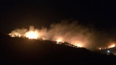 اندلاع حريق هائل في جبل بوقرنين بحمام الانف 