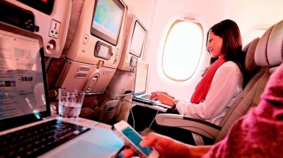 الإنترنات اللاسلكي مجاناً على طائرات الإمارات A380