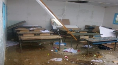 سيدي بوزيد : اصابة تلميذ اثر انهيار جزء من سقف قسم مدرسة ابتدائية