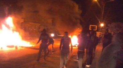 حرق مركز الحرس الوطني في سوق الأحد بقبلي 