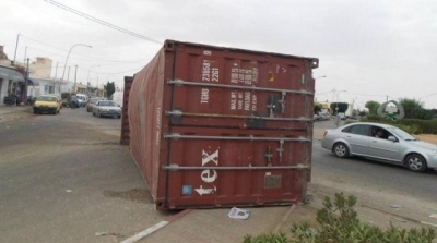 انقلاب حاويات محملة بأكثر من 40 طن من المشروبات الغازية ببنقردان