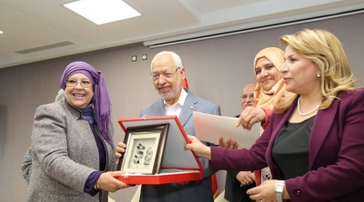 الغنوشي: النهضة جاءت لتعزيز مكاسب المرأة ومحاربة العنف ضدها 