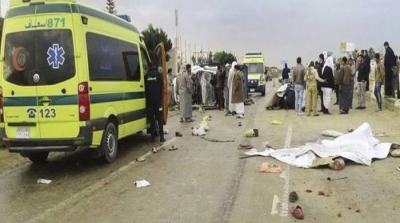 23 قتيلا و عشرات المصابين في اطلاق نار على حافلة تقل اقباط جنوب مصر 