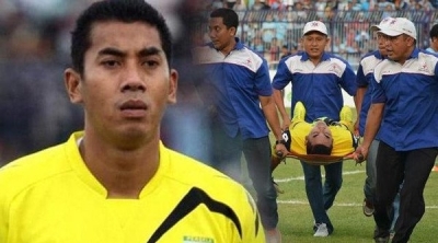 وفاة حارس مرمى بعد اصطدامه بأحد اللاعبين (فيديو)