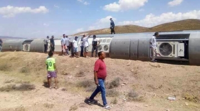 Le Kef : Déraillement d'un train de passagers