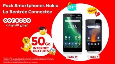 Ooredoo lance les packs' Rentrée'Nokia 1 et Nokia 2.1