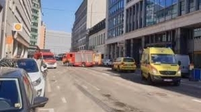 Alerte à la bombe à la Commission européenne à Bruxelles 