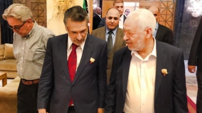 Rached Ghannouchi reçoit Nebil Karoui à l’ARP