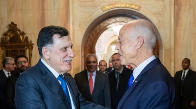 Kaïs Saïed reçoit Fayez Sarraj ( vidéo)