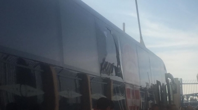 Le bus du Club Africain vandalisé à Radès ( Photos)