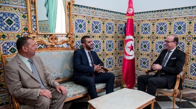 Elyès Fakhfakh reçoit Seifeddine Makhlouf et Rached Khiari