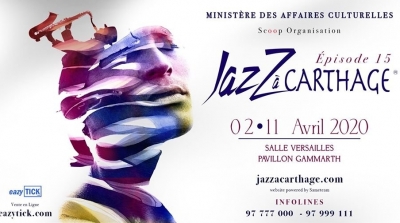 Le programme de 15e édition de Jazz à Carthage du 2 au 11 avril 2020