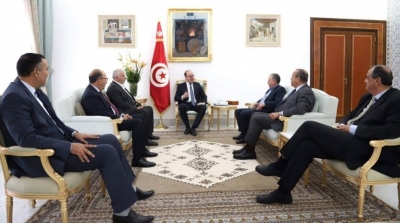 Elyes Fakhfakh s’entretient avec Tabboubi et Majoul